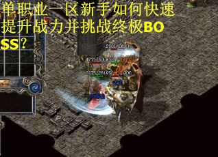 单职业一区新手如何快速提升战力并挑战终极BOSS? 单职业一区新手如何快速提升战力并挑战终极BOSS?