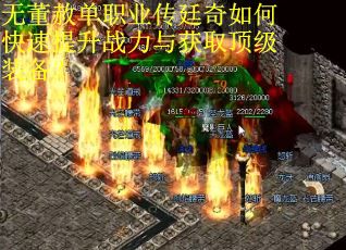 无董赦单职业传廷奇如何快速提升战力与获取顶级装备？