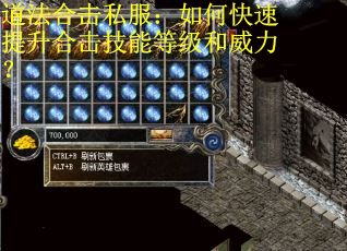 道法合击私服：如何快速提升合击技能等级和威力？